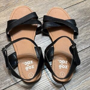 Zoe & Zac Kids Black Sandals